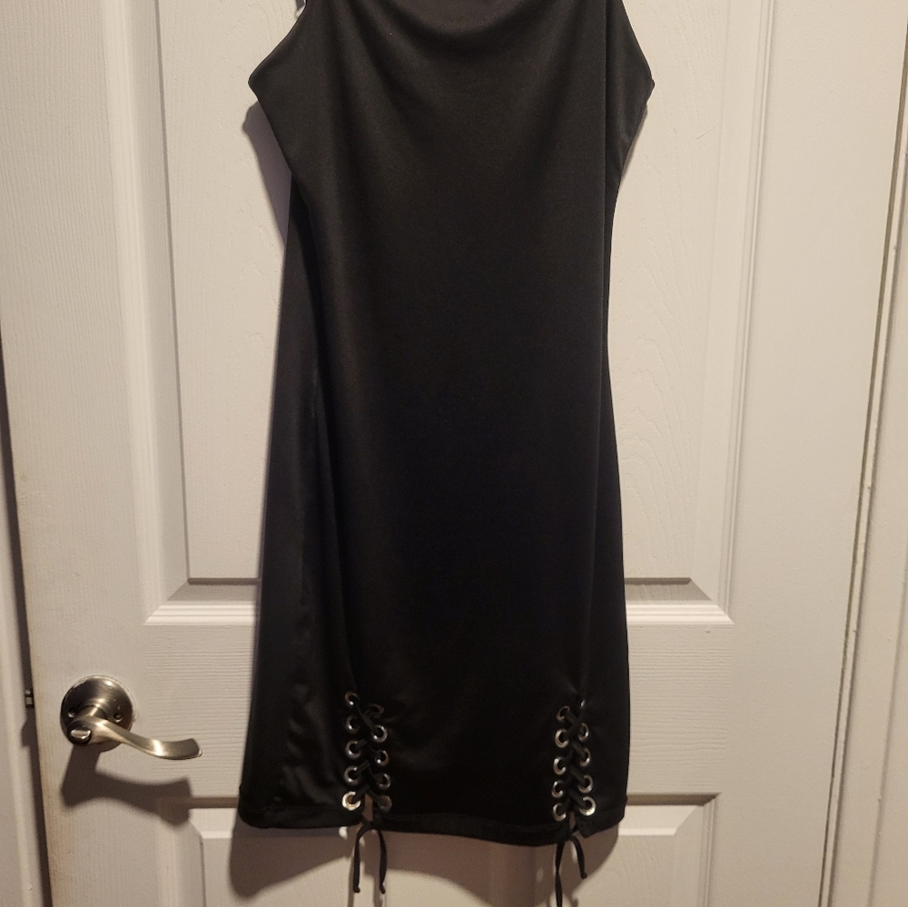Black Litte Dress with Laces At Hem Gently used Size XS